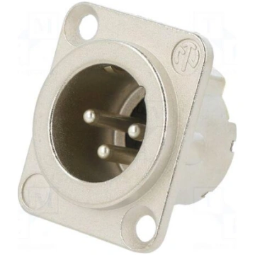 Connector: XLR | socket | male | PIN: 3 | straight