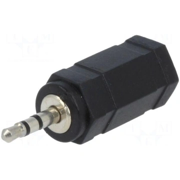 Jack 2.5mm plug,Jack 3.5mm socket | Colour: black 