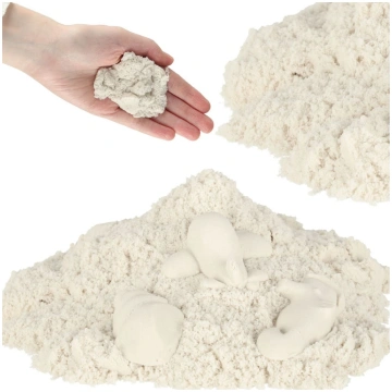 Kinētiskās smiltis 1kg maisiņā baltas IKONKA KX956