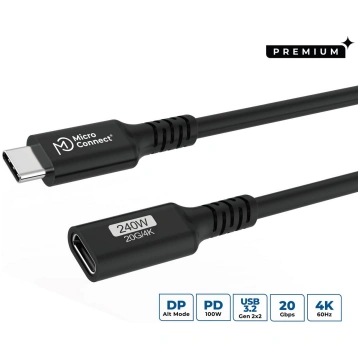MicroConnect Premium USB-C cable Extender 0.5m 20G