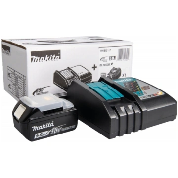 Makita 18V DC18RC + 1 x BL1850B 5.0Ah Lādēšanas ko