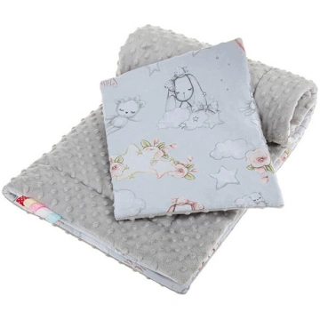Bocioland minky segu komplekts + spilvens ratiem, 