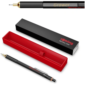 Rotring 800 0,7 Black Automātiskais zīmulis ar gra