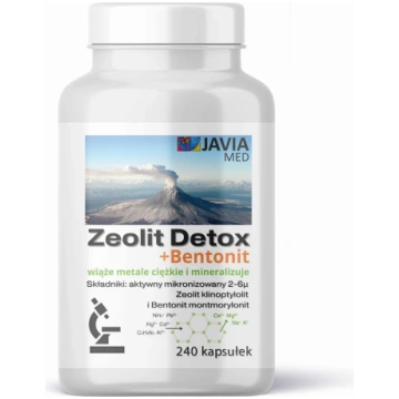 JAVIA Zeolite Detox + Bentonite (240 kapsulas)