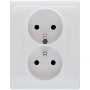 Kos Ligzda Dubults Kos66 Uziemienie 16a 250v Balts