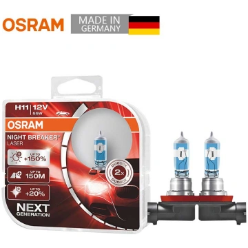 OSRAM H11 55W 12V NIGHT BREAKER LASER +150% spuldž