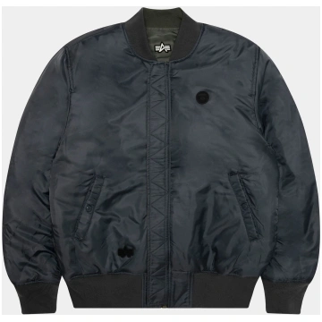 AAPE X ALPHA MA-1 BOMBER JACKET - GRAY / L