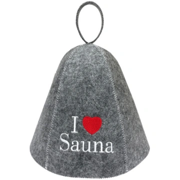 Cepure FLAMMIFERA, I LOVE SAUNA, pelēka