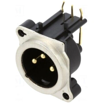 Connector: XLR | socket | male | 6A | 133V | PIN: 