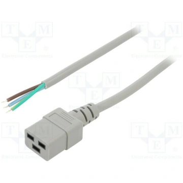 Cable; 3x1.5mm2; IEC C19 female,cables; PVC; Len: 