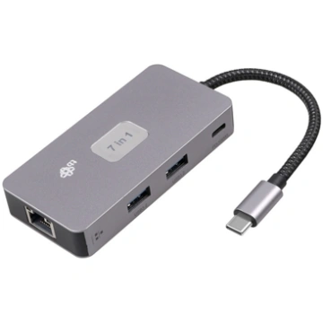 Adapter HUB USB C (7w1) HDMI USB SD/TF RJ45 (2500