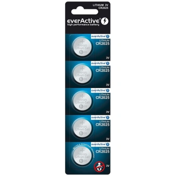 Everactive CR2032 Lithium Batteries 5pcs. CR20325B