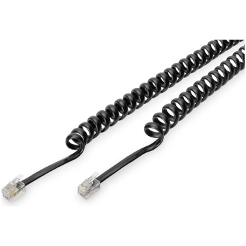DIGITUS telefona spoles vads RJ10 2,00m, CU, 4x7x0