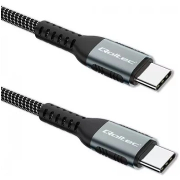USB kabelis Qoltec 52358 1.5m USB C melns USB 2.0 