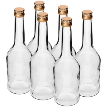 500ml pudeles Napoleon ar skrūvējamiem vāciņiem, 6
