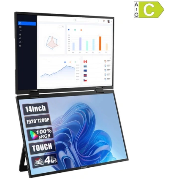 ZEUSLAP Z14W Portable Monitor with a 14-inch dual-