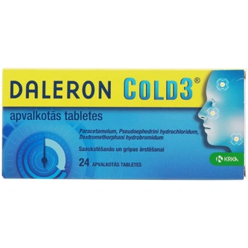 DALERON Cold3 apvalkotās tabletes N24