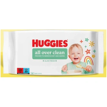 Huggies Mitrās salvetes All Over Clean, 56gab