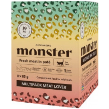 Monster Cat Pouches Multipack Meat Lover 8x85g - K