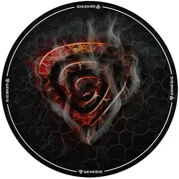 Genesis Tellur 400 Round Lava Floor Mat, Black (ND