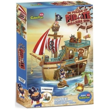Puzzle 3D Statek piracki ze skarbem ( 306 P832 ) p
