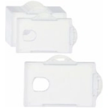 LEAN Horizontal ID Card Case, Hard Plastic, Transp