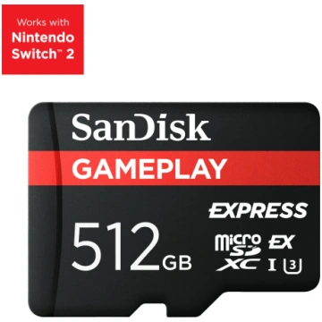 Sandisk 512GB GamePlay microSD Express Memory Card