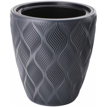 Puķu pods Flow 30cm 15.5L, melns FORM PLASTIC