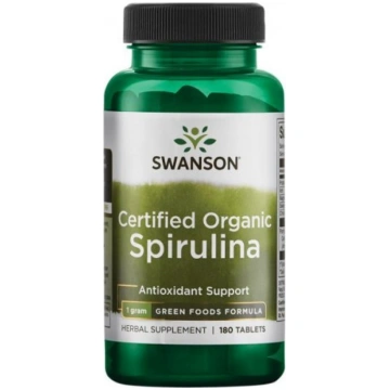 SWANSON Certified Organic Spirulina 500mg Antioxid