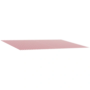 Markīzes rezerves audums sarkana un balta 500 × 35