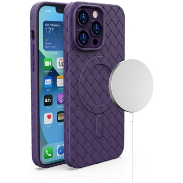 Woven Case MagSafe vāciņš iPhone 15 Pro, violets -