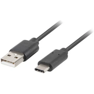 Vads Lanberg, USB Type C/USB 2.0 Type A, melna krā