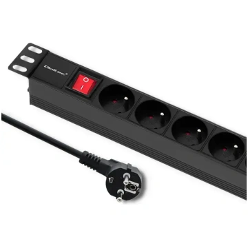 Qoltec Power strip for RACK cabinets | 1U | 16A | 