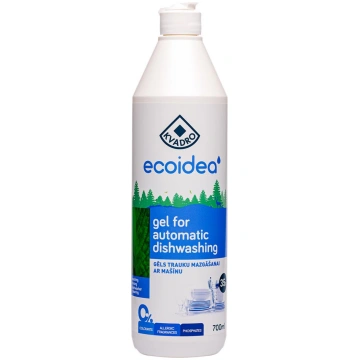 Gēls trauku mazg. mašīnām ECOIDEA 700ml [6] KVADRO