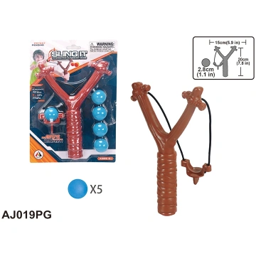 AOJIE sling shot spēle ar 5 eva bumbiņām, AJ019PG 