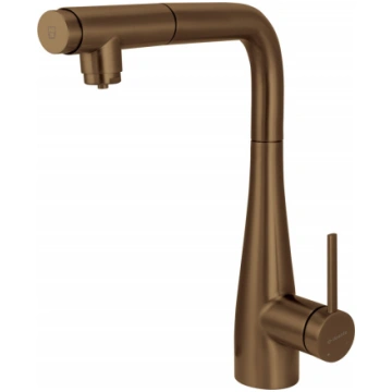 Kitchen faucet with water filter connection with p