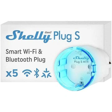 Shelly Plug S Gen3 White - WiFi viedā rozete, jaud