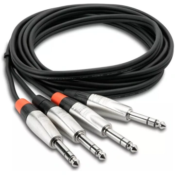 Audio kabelis Hosa HSS-010X2 — 3 m, 2×6,35 mm TRS 