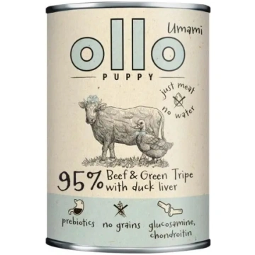 Mitrā barība kucēniem OLLO Puppy Umami Beef Green 
