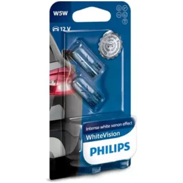 Spuldžu pāris Philips WhiteVision T10 W5W 12V