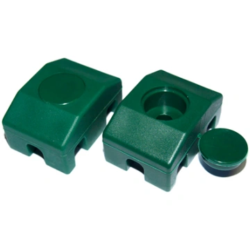 Paneļa žoga stiprinājums, 3D, PVC (10gab.) zaļi