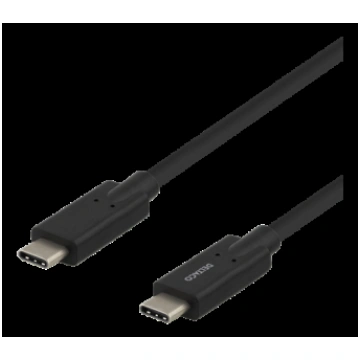 DELTACO USB-C - USB-C KABELIS, 5GBIT/S, 5A, 2M, ME