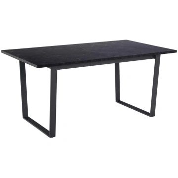 Ēdamgalds AMBLE 160x90xH74cm, melns marmors Actona