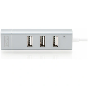 Digitus USB Type-C 3-Port Hub + Fast Ethernet LAN 