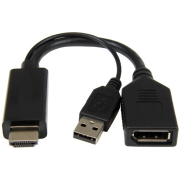 Gembird Active 4K HDMI to DisplayPort adapter, bla