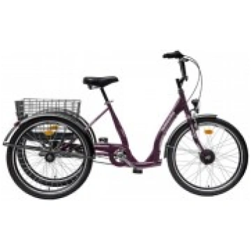 Tricikls LIBERTY COMFY 24", Al., 3 ātrumi, baklažā