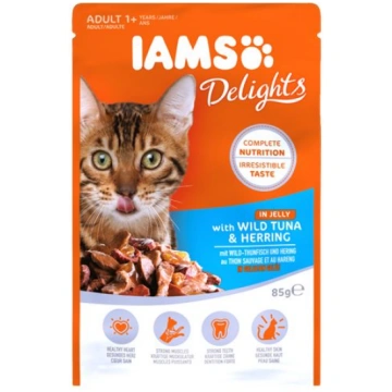 Iams Cat Delight Tuna & Herring Jelly - Konservēta