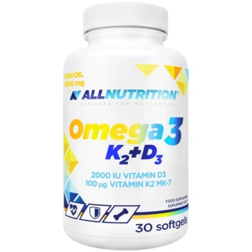 Allnutrition Omega 3, K2+D3 - 30 kapsulas