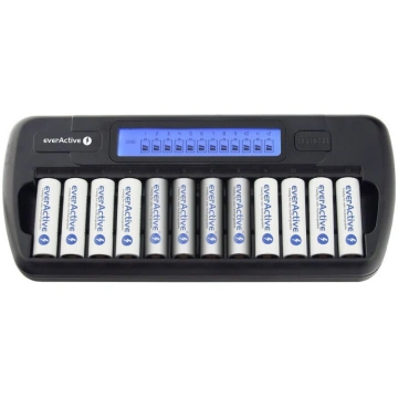 EverActive 1-12 AA/AAA elementu lādētājs ar LCD ek