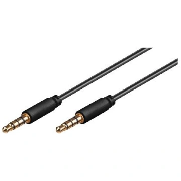 MicroConnect 3.5mm 4-pin 3m M-M Black Audio Cable,